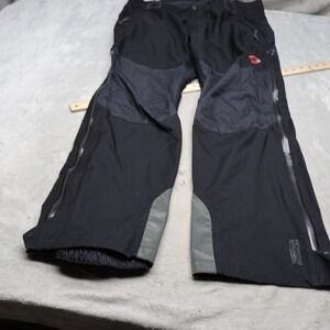 Mammut Snow Pants Mens 38x33 Black Waterproof Ski Side Zipper Outdoor Hiking
